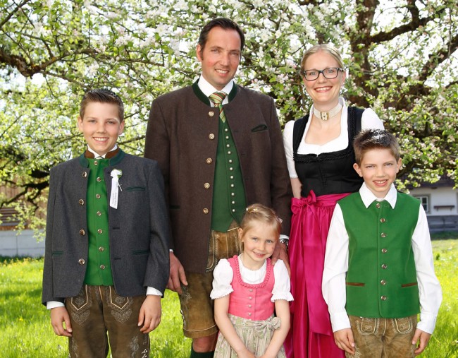 Familienfoto der Gastgeber, Familie Scharfetter